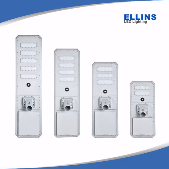 Luzes de rua solares à prova de intempéries IP65 com painel solar monocristalino de alta eficiência